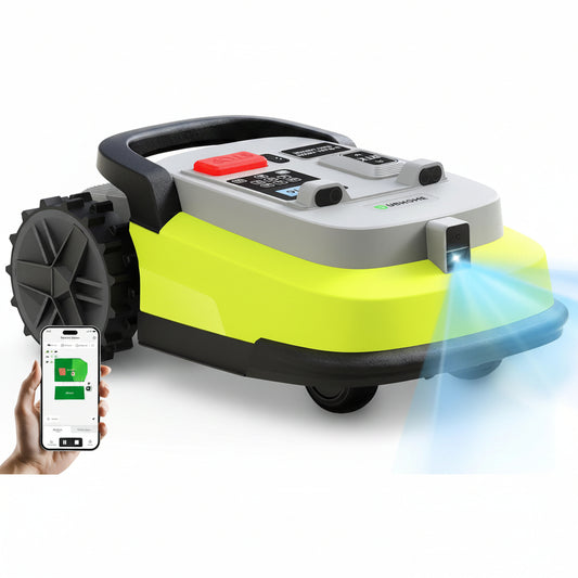Robot Lawn Mower, RTK+AI Vision Robot Mower for Accurate Navigation & Obstacle Avoidance, No Perimeter Wire, Smart APP Control, Automatic Grass Cutting for Large Lawns, 55% Slopes, 52Db Quiet