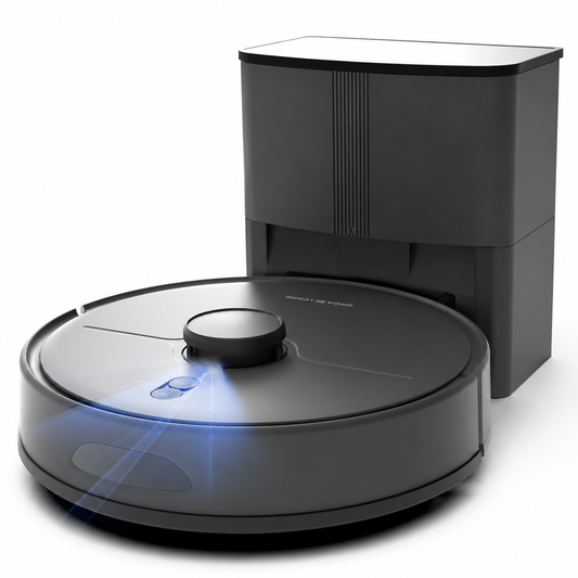 Self-Emptying Robot Vacuum and Mop, 6000Pa Powerful Suction, 90-Day Hands-Free,Lidar Navigation, Smart Mapping, App & Alexa Control, Robotic Vacuum for Pet Hair, Carpets and Hard Floors