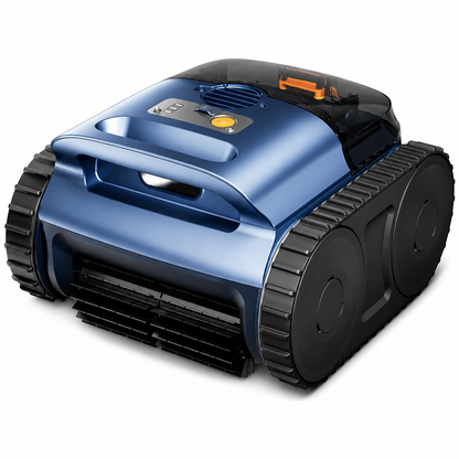 Cordless Robotic Pool Vacuum, Pool Cleaner with Track Drive & Sonar Navigation, 180W Brushless Motor, Wall & Waterline Climbing, 150-Min Runtime, for Inground & Above-Ground Pools up to 2150 Sq. Ft.